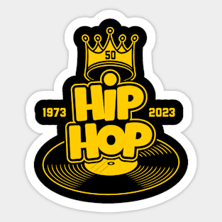 FIFTY YEARS OF HIP HOP (yellow) Sticker